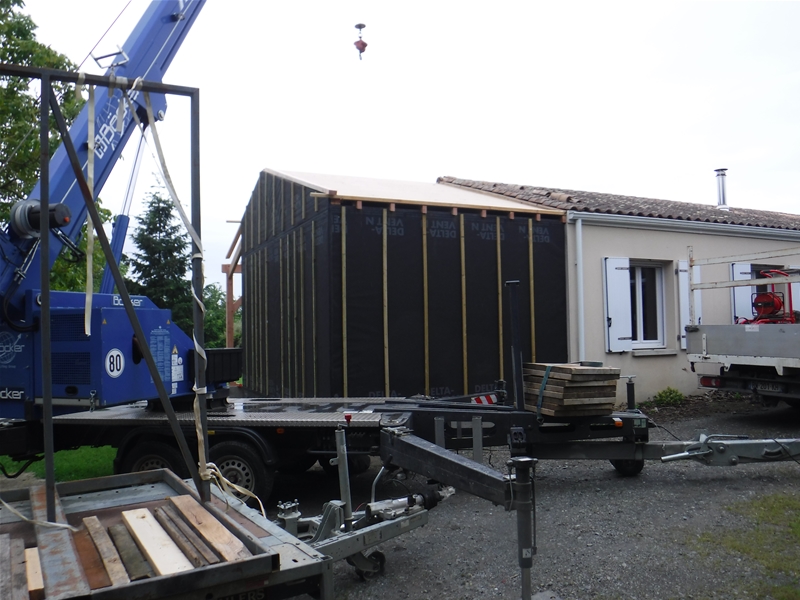 Extension sur dalle bois à Germond-Rouvre (79)